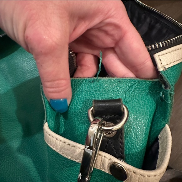 Orla Kiely Bags Orla Kiely Jade Green Leather Embossed Flower Zip